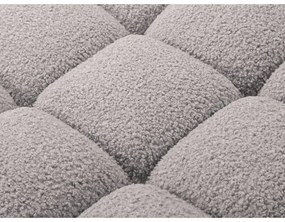 Jasnoszara sofa modułowa z materiału bouclé 288 cm Bellis – Micadoni