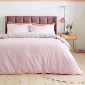 Różowa pościel dwuosobowa 230x220 cm Darcy Floral – Catherine Lansfield