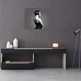 Obraz na szkle eleganckiej kobiety (70x50 cm)