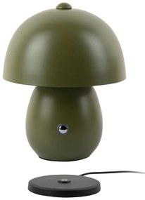 Ciemnozielona lampa stołowa LED z metalowym kloszem (wysokość 18 cm) Mono LED – Leitmotiv