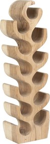 Stojak na butelki z drewna suar – 12 butelek – 28 × 19 × 100 cm (dł. × szer. × wys.) – kolor naturalny – GUIMARAS