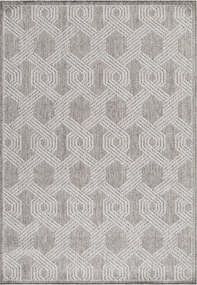 Dywan płaskotkany Aruba heksagon szary 240 cm x 340 cm
