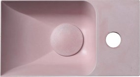 Różowa betonowa umywalka 31x17 cm Piccolino – Sapho