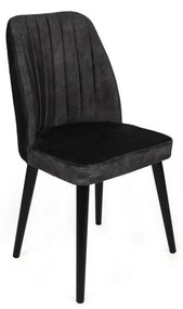 Zestaw krzeseł do jadalni Alfa Anthracite andBlack, 2 szt.