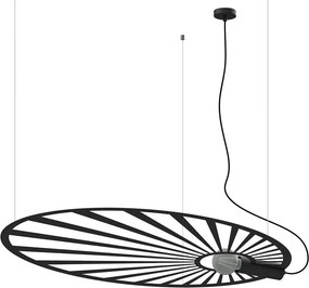 Czarna modernistyczna lampa wisząca - 3X EX596 P0-K33