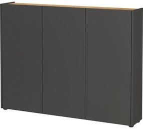 Antracytowa szafka na buty w dekorze dębu 138x105x25 cm Libbiano – Germania