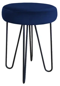 Taboret TORIN 2 MG VELVET granatowy ATOS