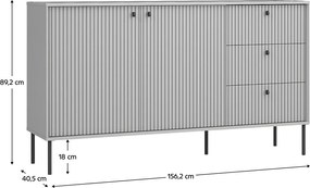 Komoda ARIS 2D3S, szara