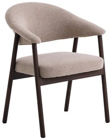 Beżowe krzesła z litego drewna dębowego z podłokietnikami zestaw 2 szt. Elk – Unique Furniture