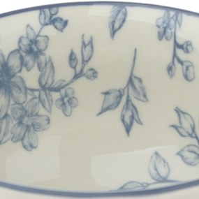 Zestaw 6 ceramicznych miseczek Delikatne kwiaty 11,5 cm, niebieskie