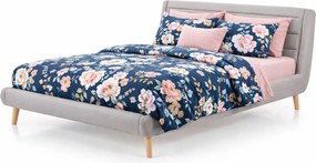 Jasnoszare łóżko na nóżkach C5-D54