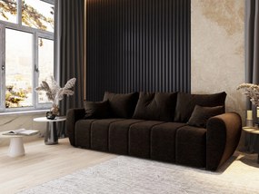 Masseno Sofa MADISON z funkcją spania i pojemnikiem na pościel, Rozkładana sofa - Brązowy, SAWANA 16