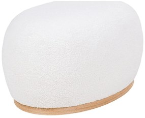 Biały puf z materiału bouclé Manhattan – House Nordic