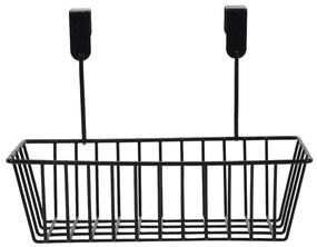 Metalowy koszyk do zawieszenia na drzwiach, 28 x 15 x 21 cm