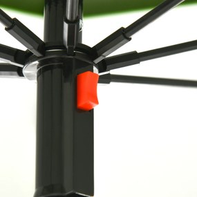 Outsunny Parasol Plażowy 185cm Ochrona UV Podwójny Dach Stalowy Zielony | Aosom PL