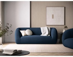 Niebieska sofa z materiału bouclé 210 cm Essen – Cosmopolitan Design