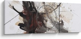 Obraz obrazu abstrakcyjnego (z zegarem) (90x30 cm)