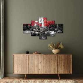 Obraz - Wodospady w jesiennym krajobrazie (125x70 cm)