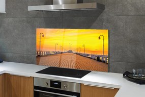 Panel Szklany Zachód Słońca nad Molo