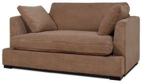 Jasnobrązowa sztruksowa sofa 132 cm Mobby – Scandic