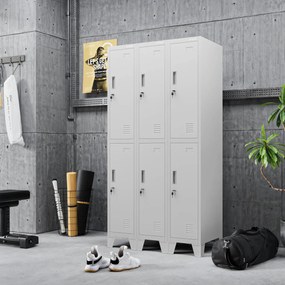 Szafka BHP ubraniowa pracownicza: szara BARTEK 1 Plus