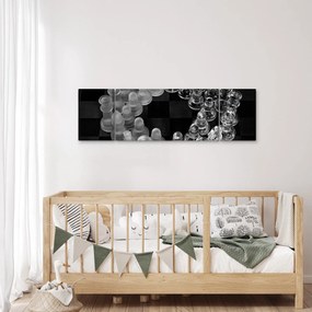 Obraz - czarno - białe szachy (170x50 cm)