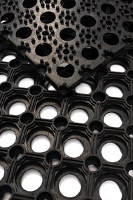 Wycieraczka 80x120cm Gumowa Plaster Miodu Wytrzymała Antypoślizgowa Ażurowa