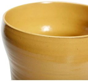 Zestaw 2 żółtych ceramicznych doniczek Hübsch Tina