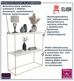Biała konsola na złotym stelażu K6-H49