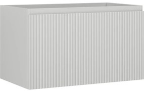 Mexen Rivel szafka łazienkowa podumywalkowa 80 cm, 1 szuflada, ryflowana , szara mat - 91A20-08047-1-BF62