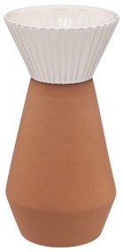 Wazon ALICANTE, terakota z białym, 22 cm