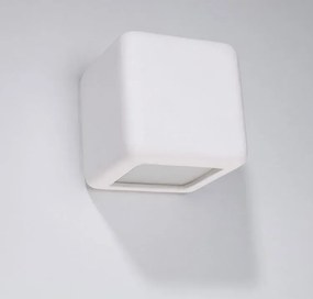 Biały kwadratowy kinkiet ceramiczny A9-P37