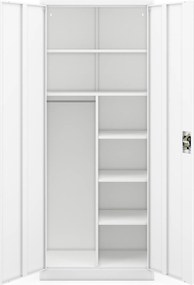 Szafa gospodarcza zamykana biała DAWID H2200 900 x 2200 x 450 mm