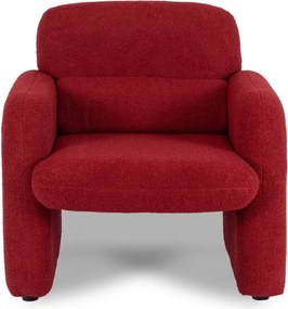 Czerwony fotel boucle w stylu nowoczesnym Z7-M29