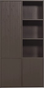 Ciemnobrązowa szafka modułowa z litego drewna sosnowego 108x215 cm Meggy – WOOOD