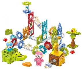 Woopie klocki magnetyczne tor kulkowy zwierzęcy raj 104 el.