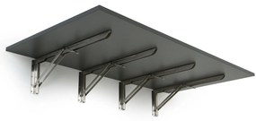 Stół składany na ścianie, 120x60 cm, nośność 60 kg, grafit