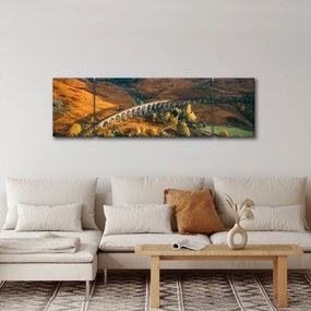 Obraz mostu w szkockiej dolinie (170x50 cm)