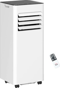 HOMCOM 3-w-1 Klimatyzacja, Wentylator z Wyświetlaczem LED, Zmywalnym Filtrem, Timerem, Biała