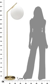 Lampa podłogowa w formie kuli GLAMY, wys. 179 cm
