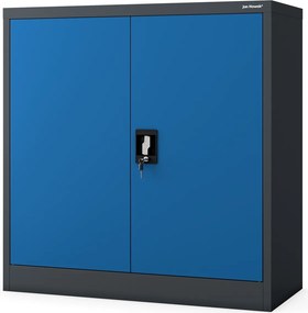 Szafka biurowa na dokumenty Beata 90x40x93 cm antracyt/niebieski