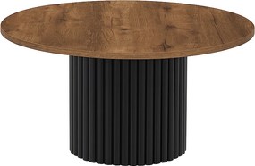 Okrągły stolik kawowy Pico o średnicy 90 cm, podstawa czarna