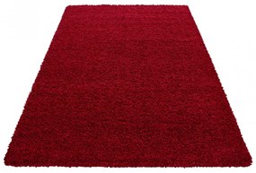 Dywan Shaggy Czerwony 120 cm x 120 cm koło