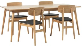 Rozkładany stół z blatem w dekorze dębu w naturalnym kolorze 190x90 cm Barrali – Unique Furniture