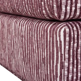 Bordowy tapicerowany podnóżek Lou – WOOOD