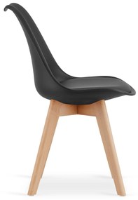 Stół NP 120x80 Artisan nogi czarne + 4 krzesła MARK czarne nogi naturalne