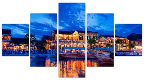 Obraz nocnego miasta Hoi An w Wietnamie (125x70 cm)