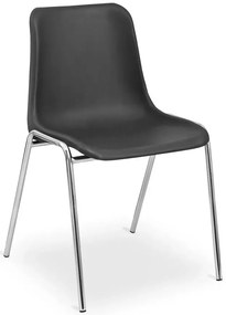 Czarne metalowe krzesło konferencyjne - Tarus 4X
