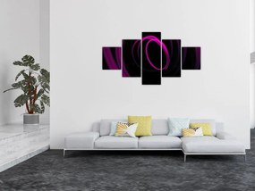 Obraz - fioletowe kresek (125x70 cm)