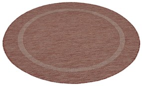 Dywan zewnętrzny Relax ramka czerwony 120 cm x 120 cm  koło